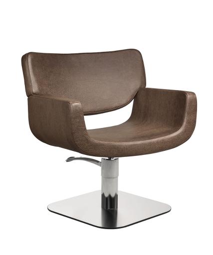 Hairdressing chair: Quadro - In photo Colour: Vintage Brown F5 - Salon Ambience