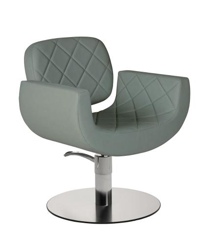 Hairdressing chair: Naomi+ - In photo Colour: Sage Green N6 - Salon Ambience