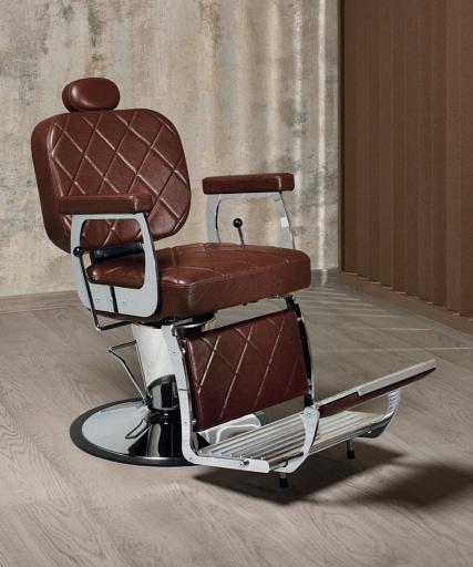 Barber chair for hairdresser: Elite+ - In photo Colour: Vintage Wine K7 - Salon Ambience