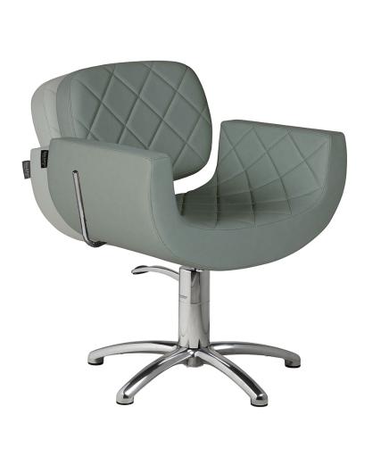 Hairdressing chair: Naomi+ Reclining - In phot colour: Sage Green N6 - Salon Ambience
