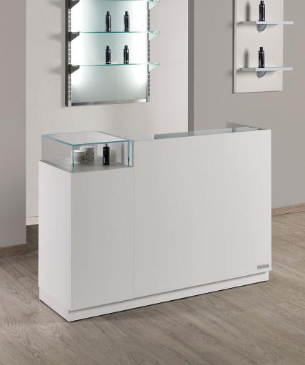 Reception desk for hairdresser: Romance - In photo Material: White Ash 06 - Salon Ambience