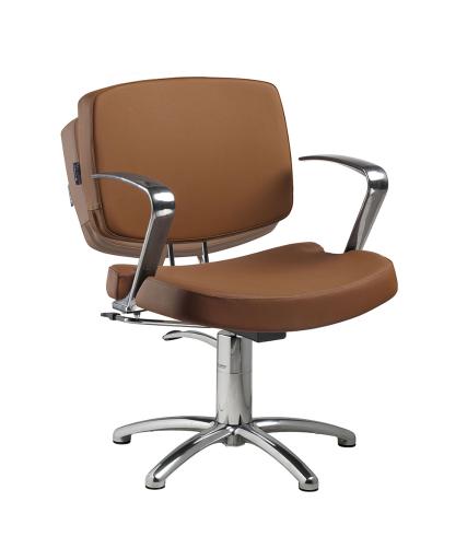 Hairdressing chair: Kleo Reclining - In photo colour: Cognac N5 - Salon Ambience