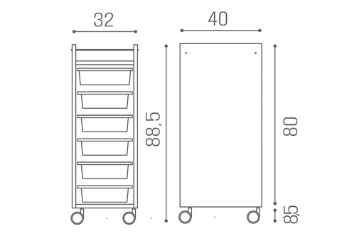 Hairdressing trolley: Glam - Salon Ambience D_Glam