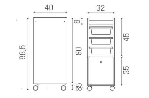 Carrello per parrucchieri: Style - Salon Ambience D_Style
