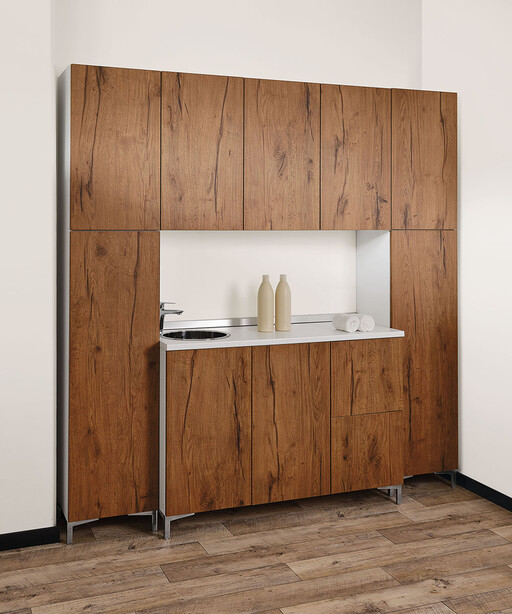 Hairdressing cabinets for washarea: Wall System - Salon Ambience