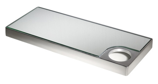 Accessoire für Friseurspiegel: Rechteckiges Regal aus Aluminium + Spiegel-07 - Salon Ambience