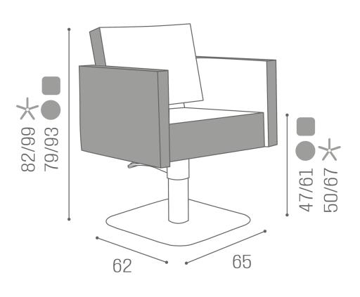 Friseurstuhl: Square reclining - Salon Ambience D_Square