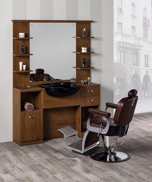 Mensola barber per parrucchieri: Triomphe Vintage - In foto: MM/111/B - Salon Ambience