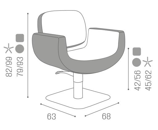Hairdressing chair: Naomi reclining - Salon Ambience D_Naomi