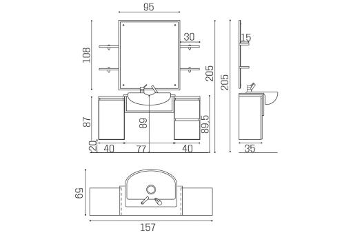 Mensola barber per parrucchieri: Monza - Salon Ambience D_Monza