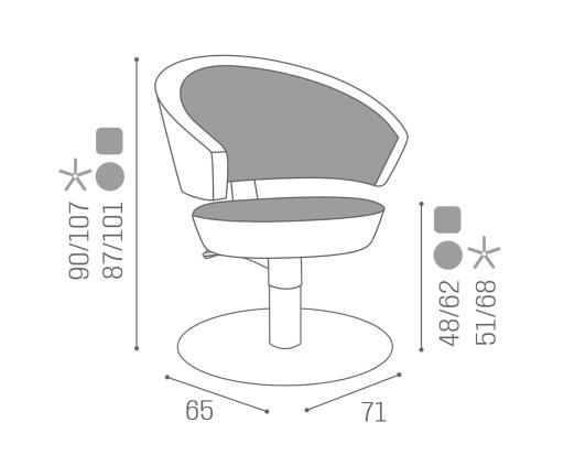 Friseurstuhl: Flute - Salon Ambience D_Flute