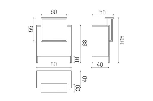 Reception desk for hairdresser: Infinity - Salon Ambience D_Infinity-1