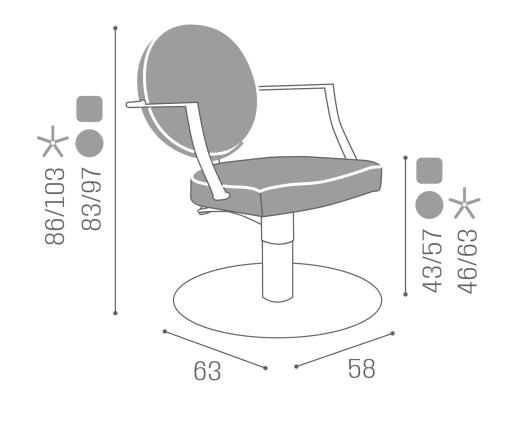 Hairdressing chair: Camille - Salon Ambience D_Camille