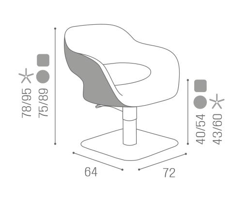 Hairdressing chair: Vanessa - Salon Ambience D_Vanessa