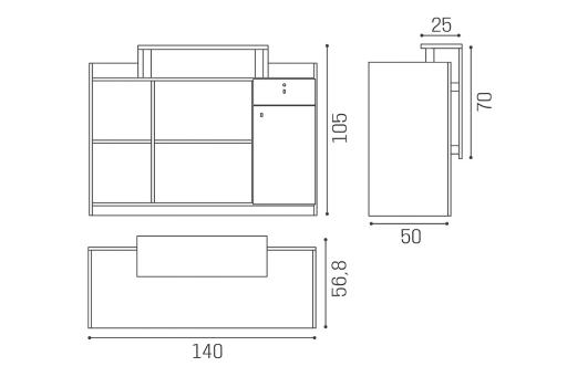 Reception desk for hairdresser: Millennium Wood - Salon Ambience D_Millennium-Wood
