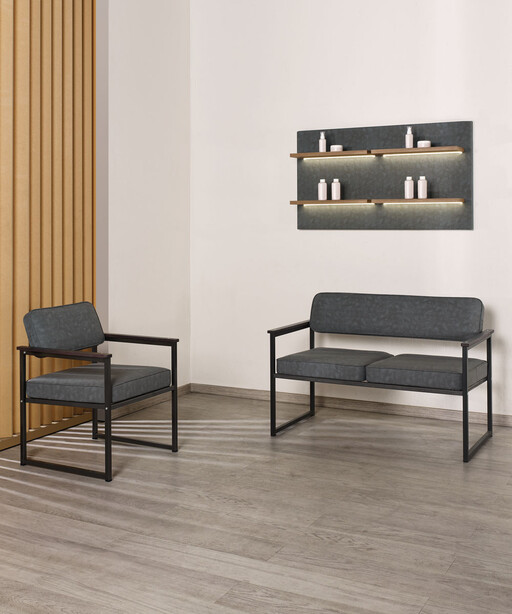 Wartebereich: Piccadilly - Farbe im Foto: Grey Pearl P2 - Salon Ambience Wartebereich: Piccadilly - Farbe im Foto: Grey Pearl P2 - Salon Ambience