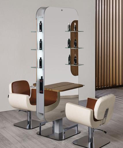 Hairdressing mirror: New York Island - Salon Ambience