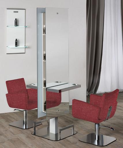 Friseurspiegel: Lunar Insel - Salon Ambience Friseurspiegel: Lunar Insel - Salon Ambience