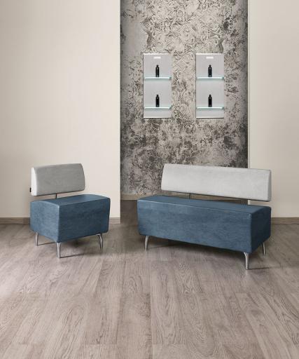 Attesa per parrucchieri: Opale - In foto: SH/954 + SH/955 - Colore A: Vintage Grey K1 / B: Vintage Ice K8 - Salon Ambience