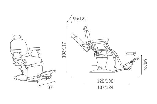Barber chair for hairdresser: Premier White - Salon Ambience D_Premier