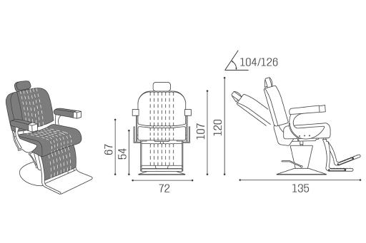 Barber chair for hairdresser: Executif - Salon Ambience D_Executif
